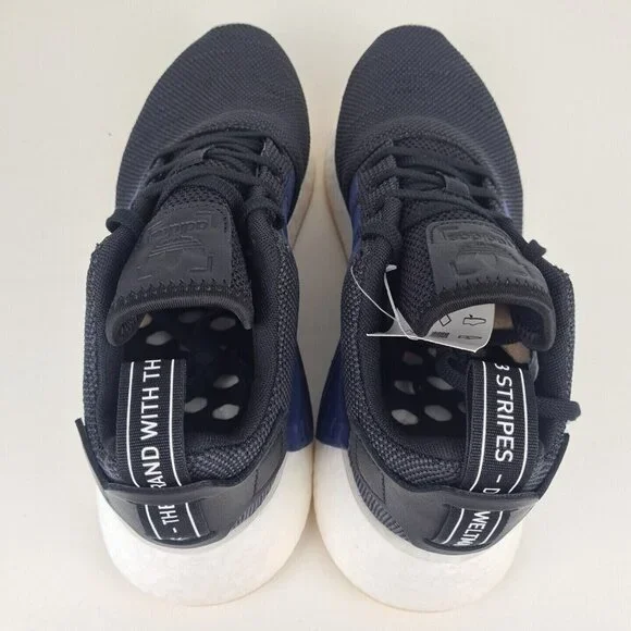 Adidas Women's NMD R2 Sports Sneakers Athletic Shoes Black Blue SZ 10.5 - Picture 5 of 10